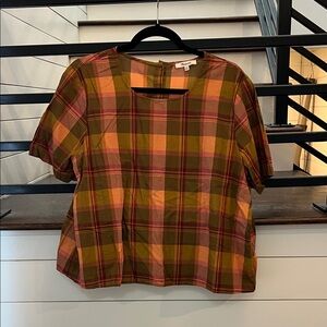 Madewell Multicolor Plaid Blouse